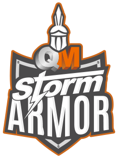 this is qualitymetals stormarmor logo