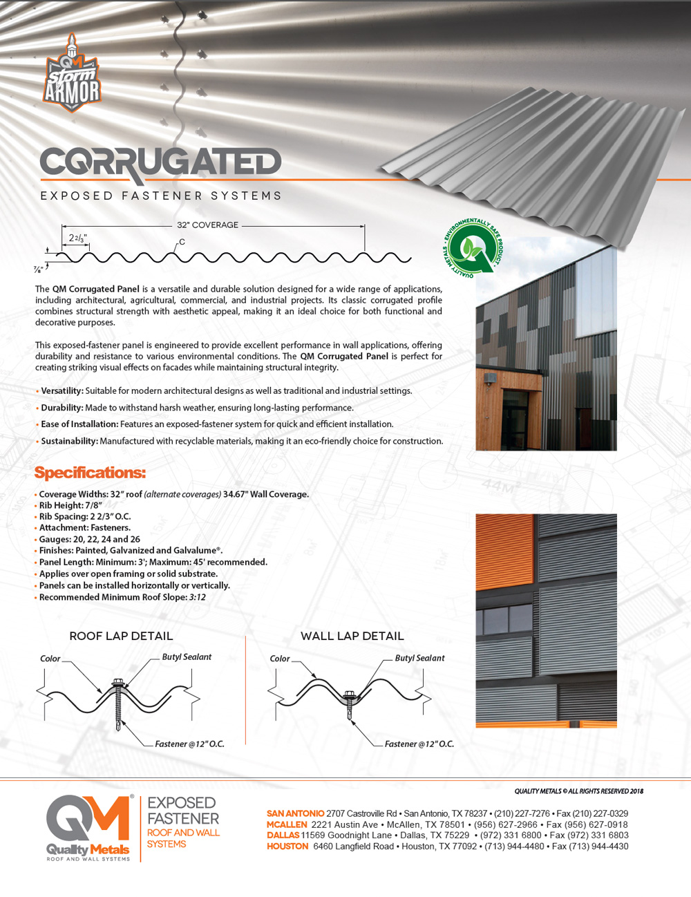 Corigated Rib Panel 7/8
